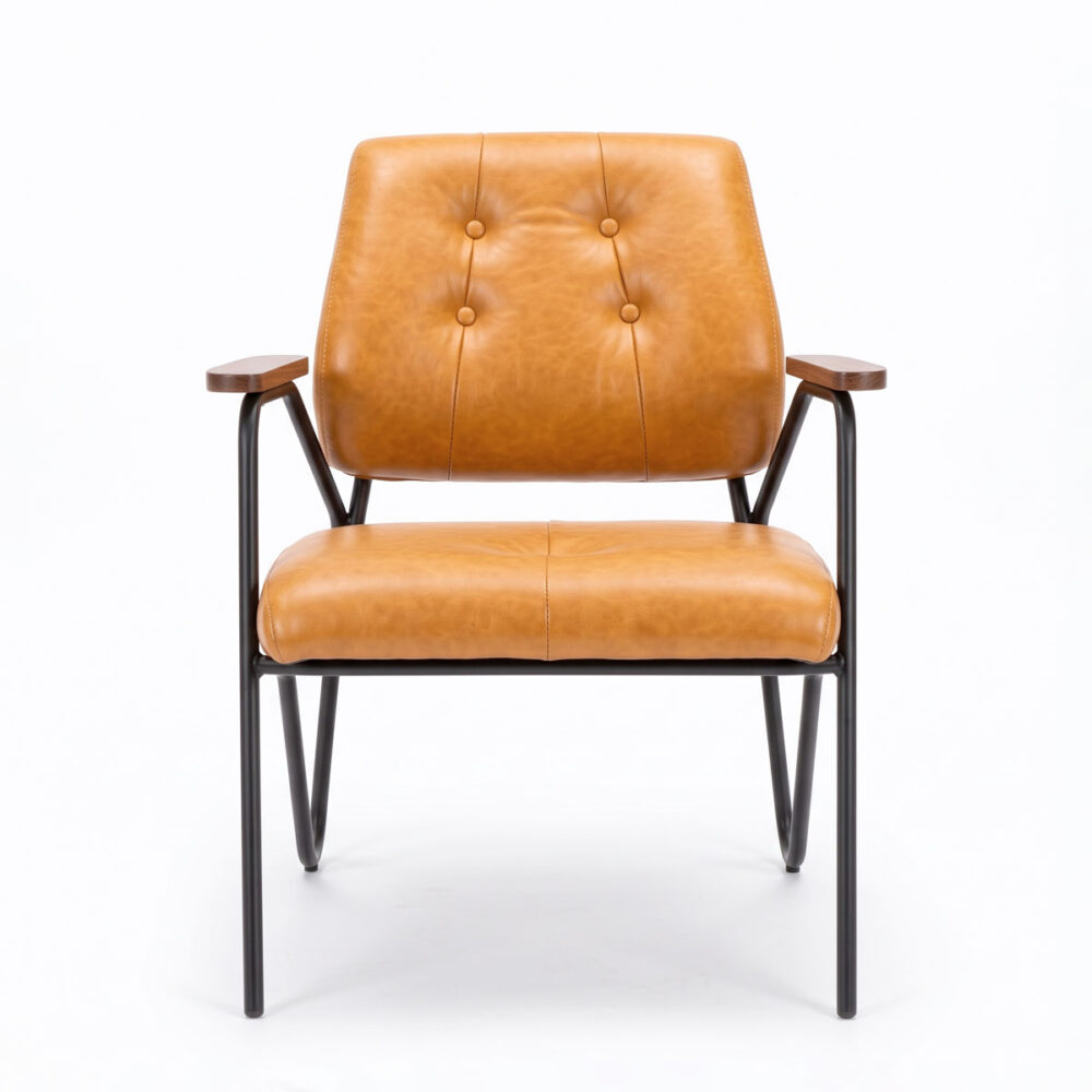 Ghế sofa đơn khung sắt bọc da SFDSK052